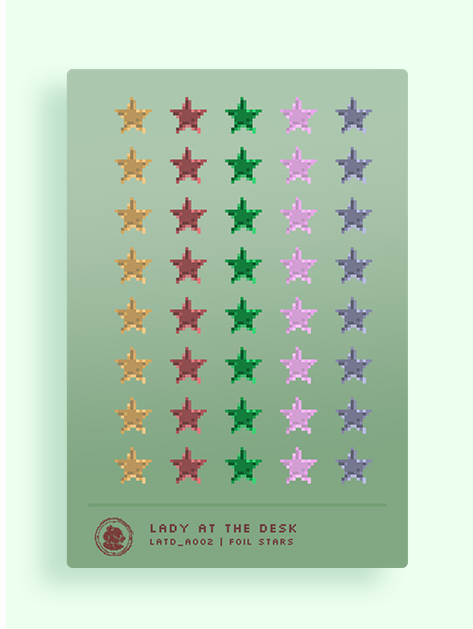 Lady at the Desk 4 x 6 Functional Stars A002