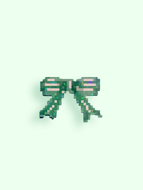 Lady at the Desk Ribbon Flake Green
