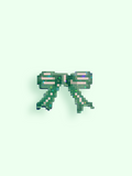 Lady at the Desk Ribbon Flake Green