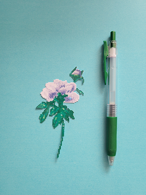 Lady at the Desk Flower Flake