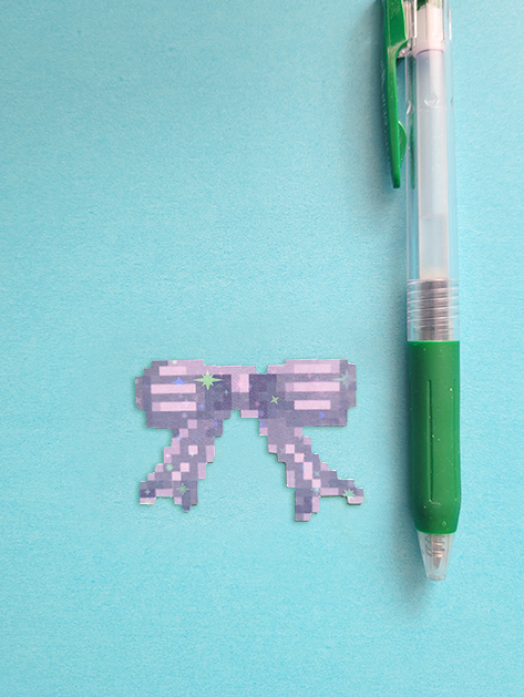 Lady at the Desk Ribbon Flake Purple