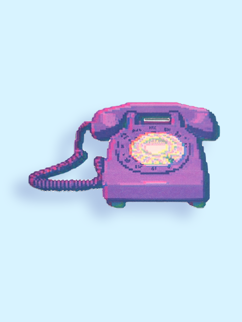 Neon Sugar Sleeve | Retro Telephone | Flake