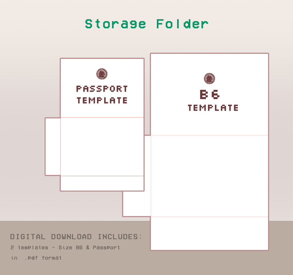 Storage Folder Templates | B6 & Passport Size
