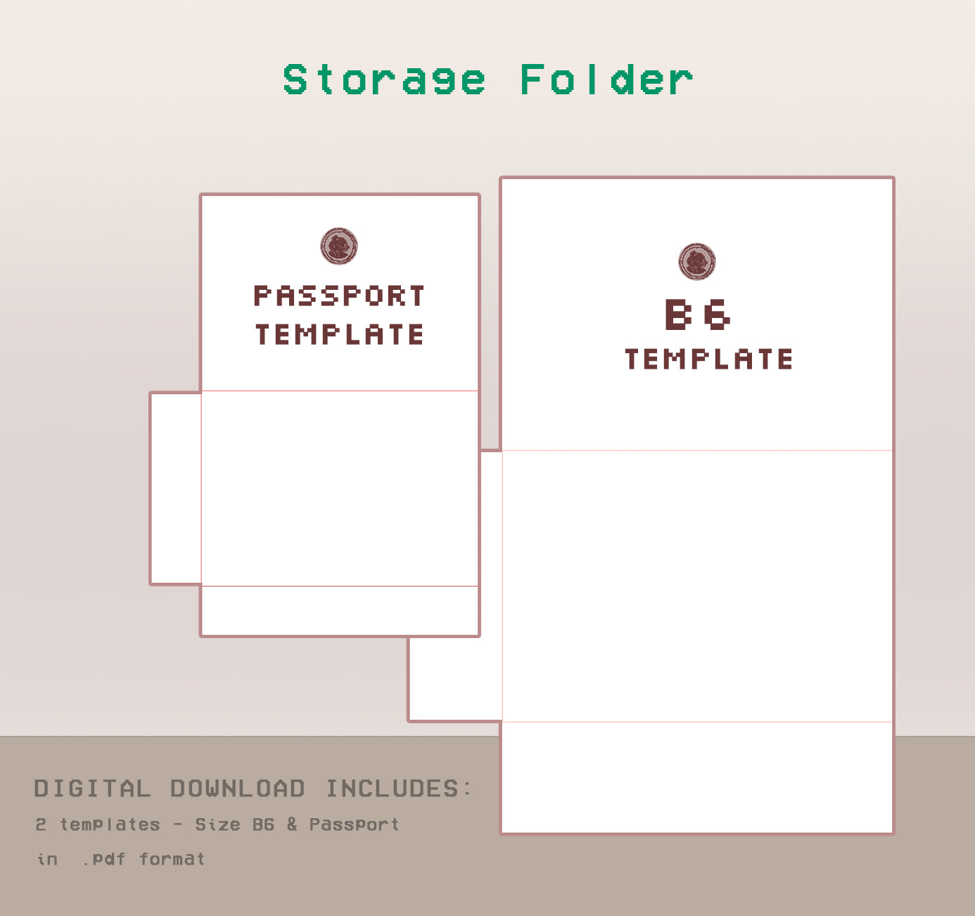 Storage Folder Templates | B6 & Passport Size