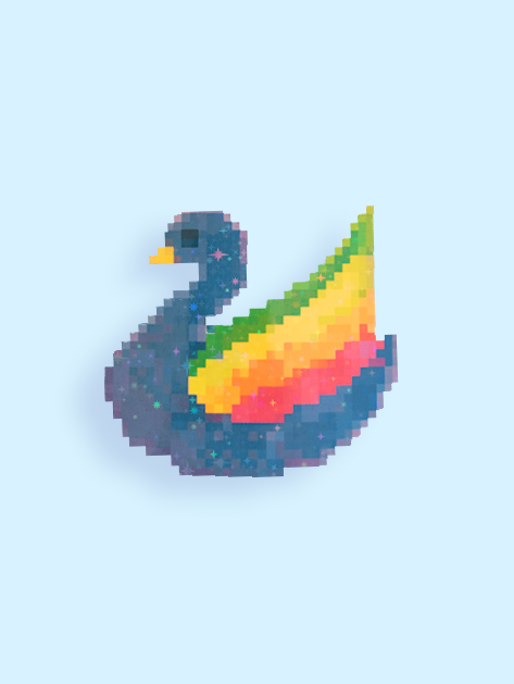 Neon Sugar Sleeve Giga Flake Swan A002