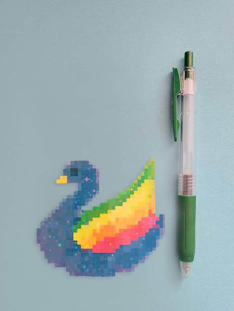 Neon Sugar Sleeve Giga Flake Swan A002