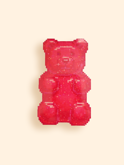 Vanilla Wafer Sill Giga Flake Gummy Bear A002