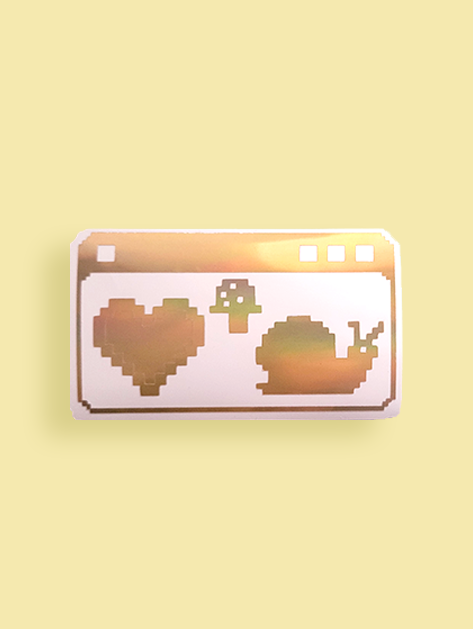 Holographic Gold Woodland Shapes A001