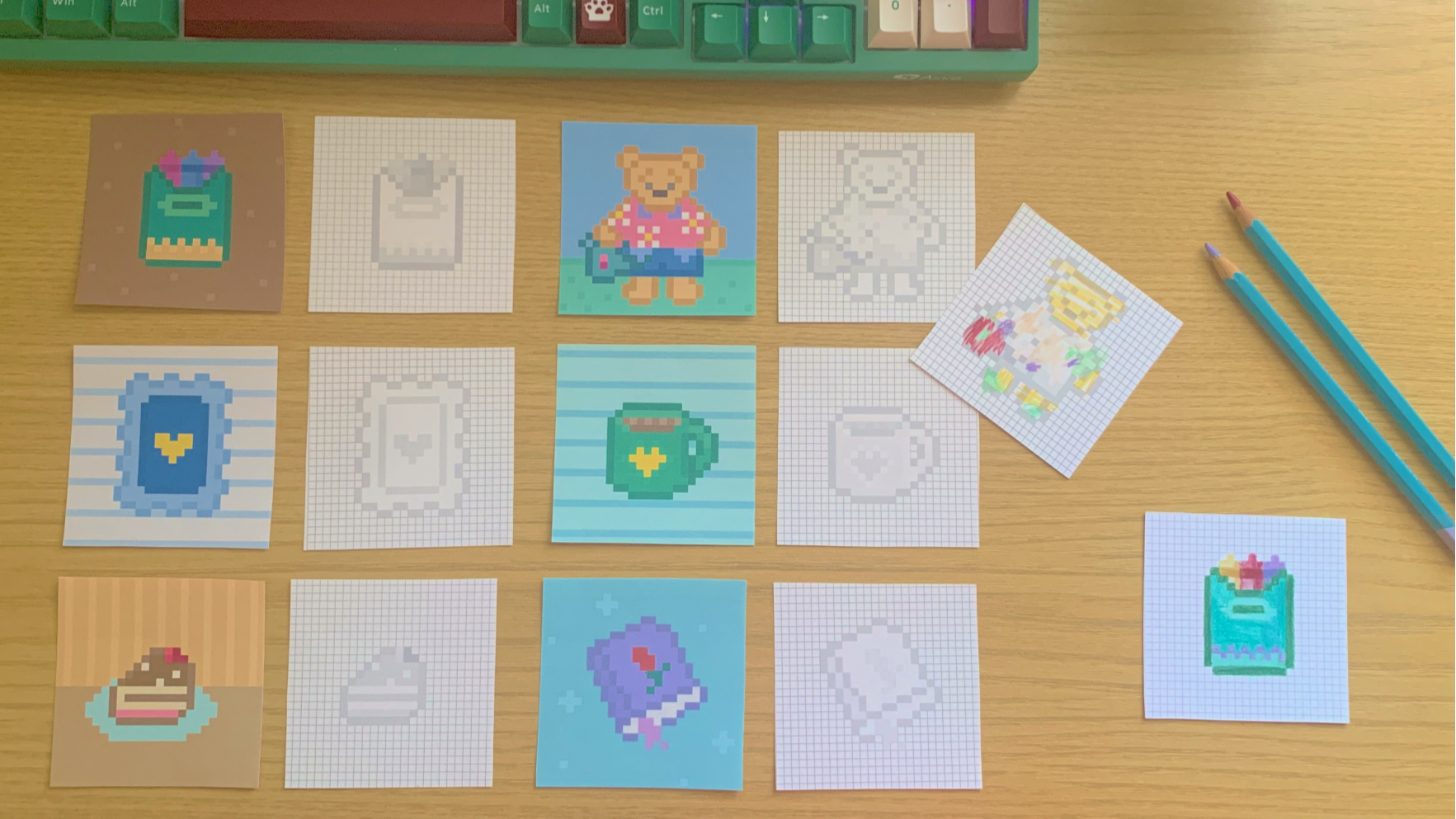 Printable Pixel Doodles No. 001 | Journal Coloring Pack