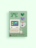 Lady at the Desk Stickards™ A001