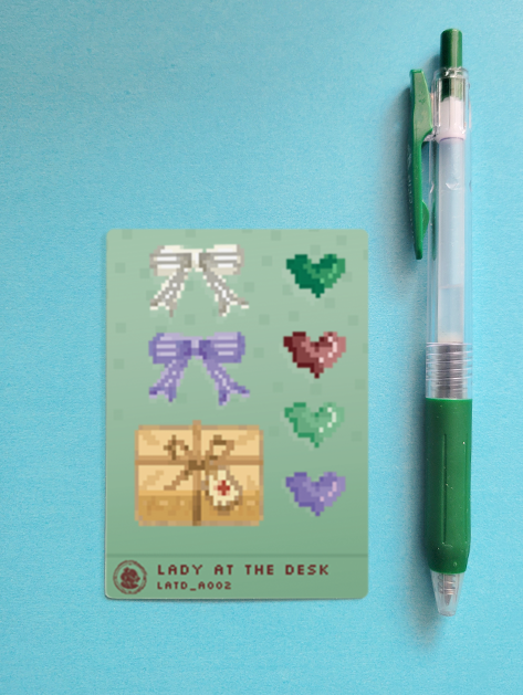Lady at the Desk Stickards™ A002