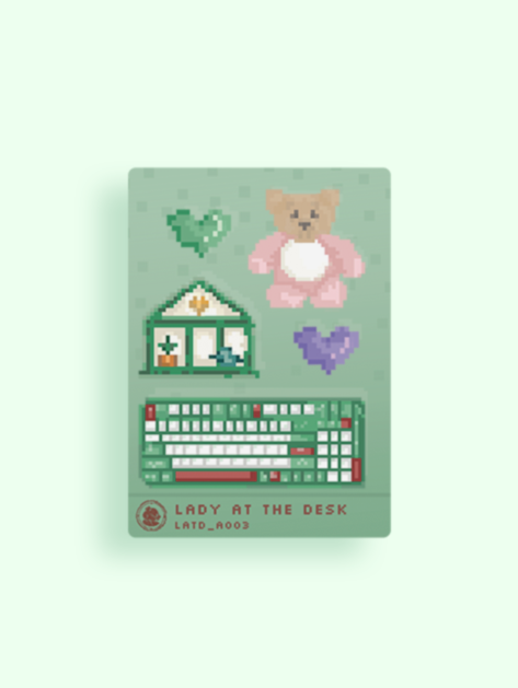 Lady at the Desk Stickards™ A003
