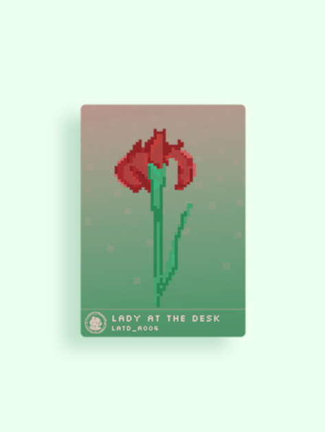 Lady at the Desk Stickards™ A004