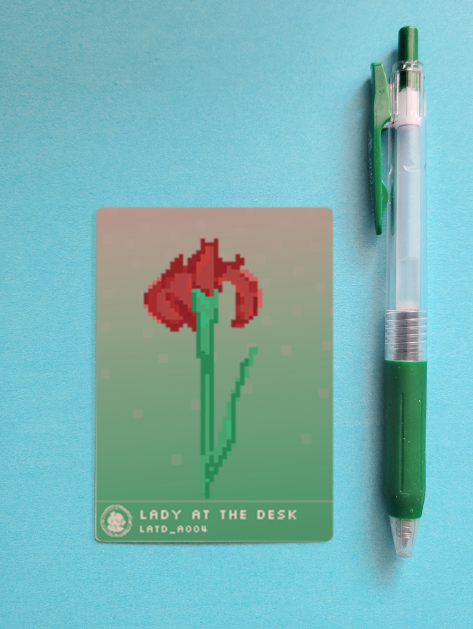 Lady at the Desk Stickards™ A004