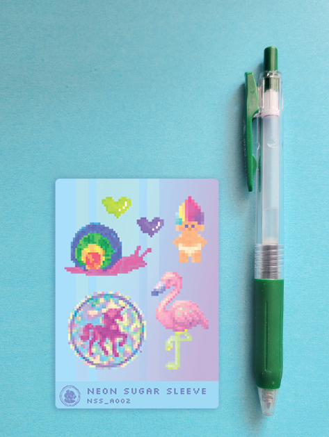 Neon Sugar Sleeve Stickards™ A002