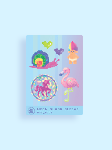 Neon Sugar Sleeve Stickards™ A002